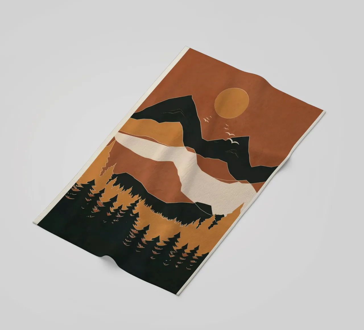 Minimal Abstract Art Landscape 01 telo mare da Nadjaa