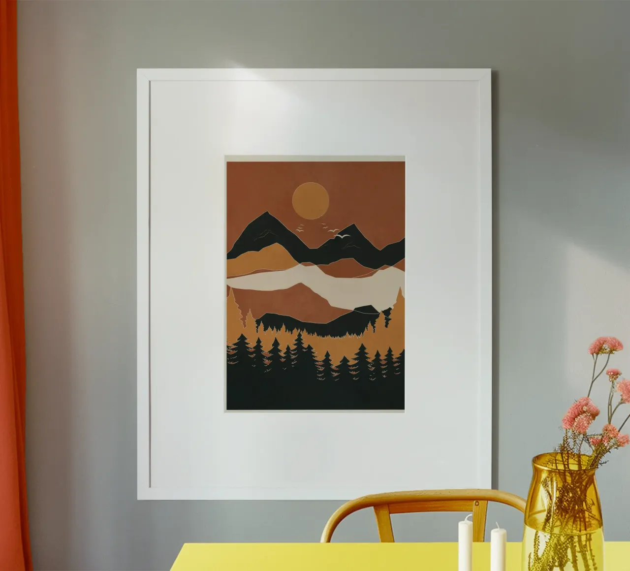 Minimal Abstract Art Landscape 01 poster da Nadjaa