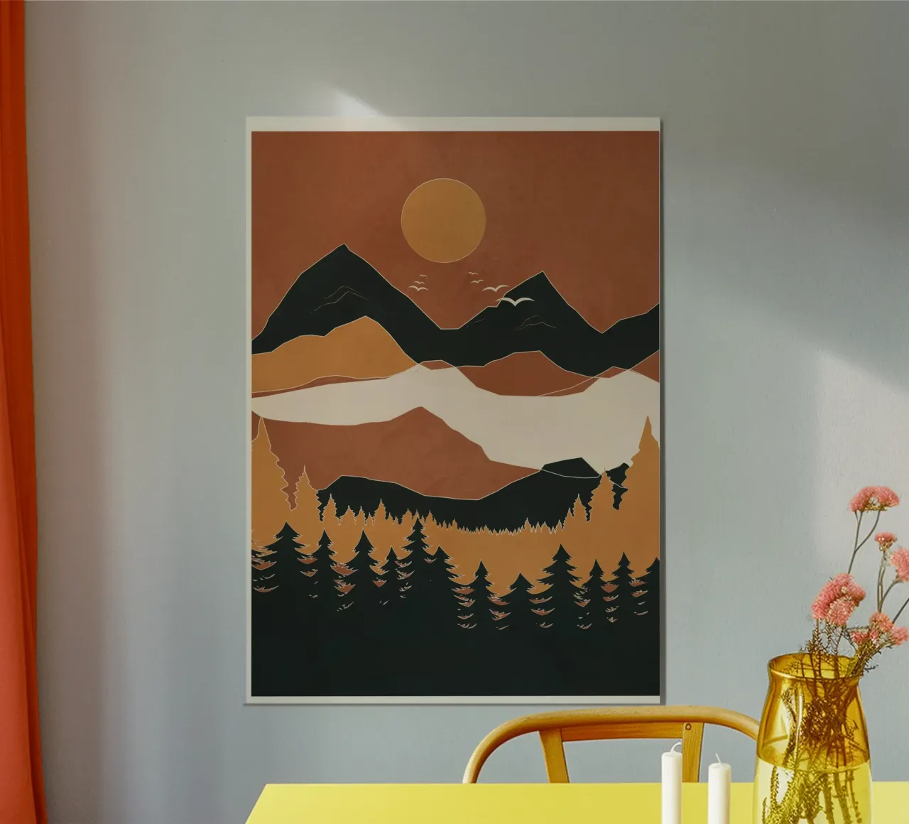 Minimal Abstract Art Landscape 01 poster da Nadjaa