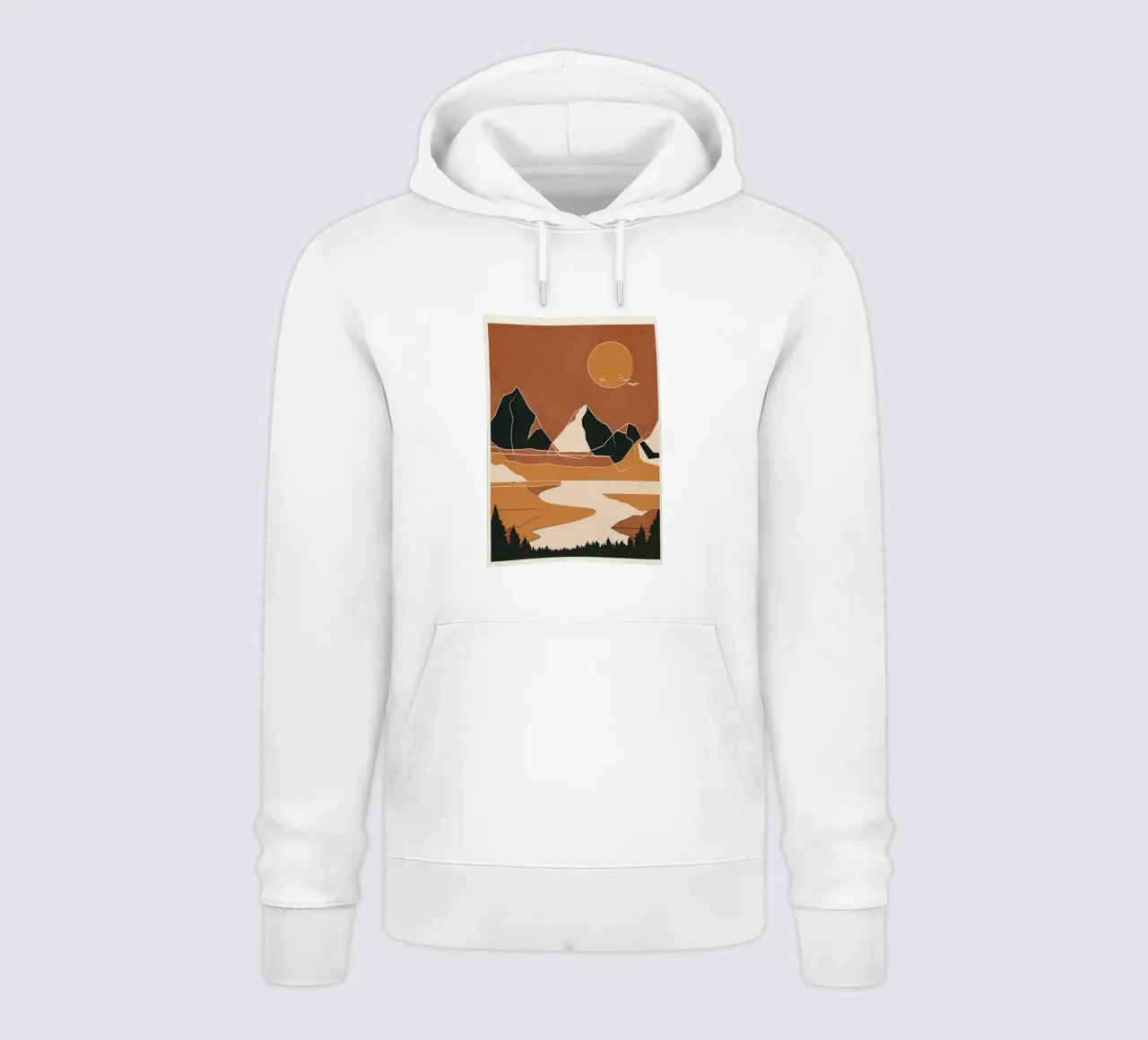 Minimal Abstract Art Landscape 02 Hoodie von Nadjaa