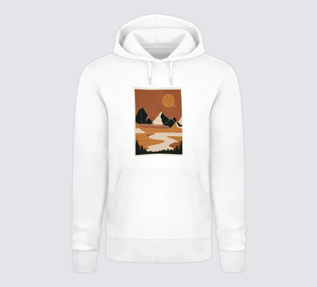 Minimal Abstract Art Landscape 02 sudadera con capucha de Nadjaa