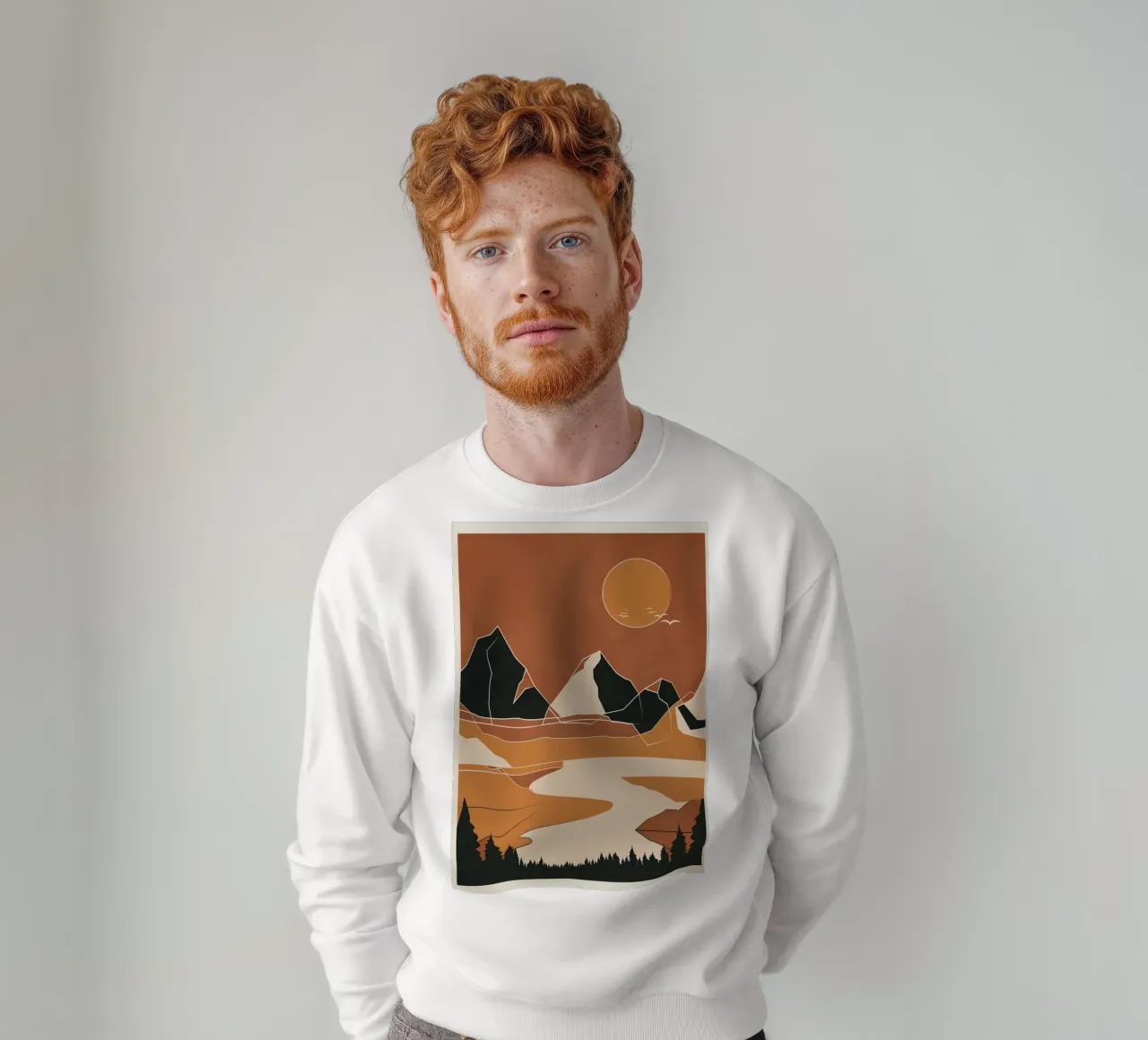 Minimal Abstract Art Landscape 02 sudadera de Nadjaa