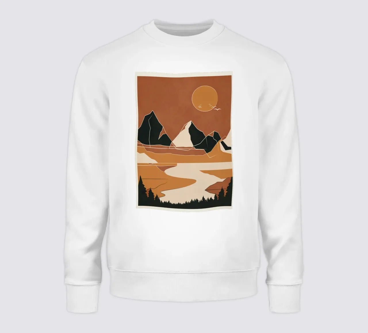 Minimal Abstract Art Landscape 02 felpa da Nadjaa