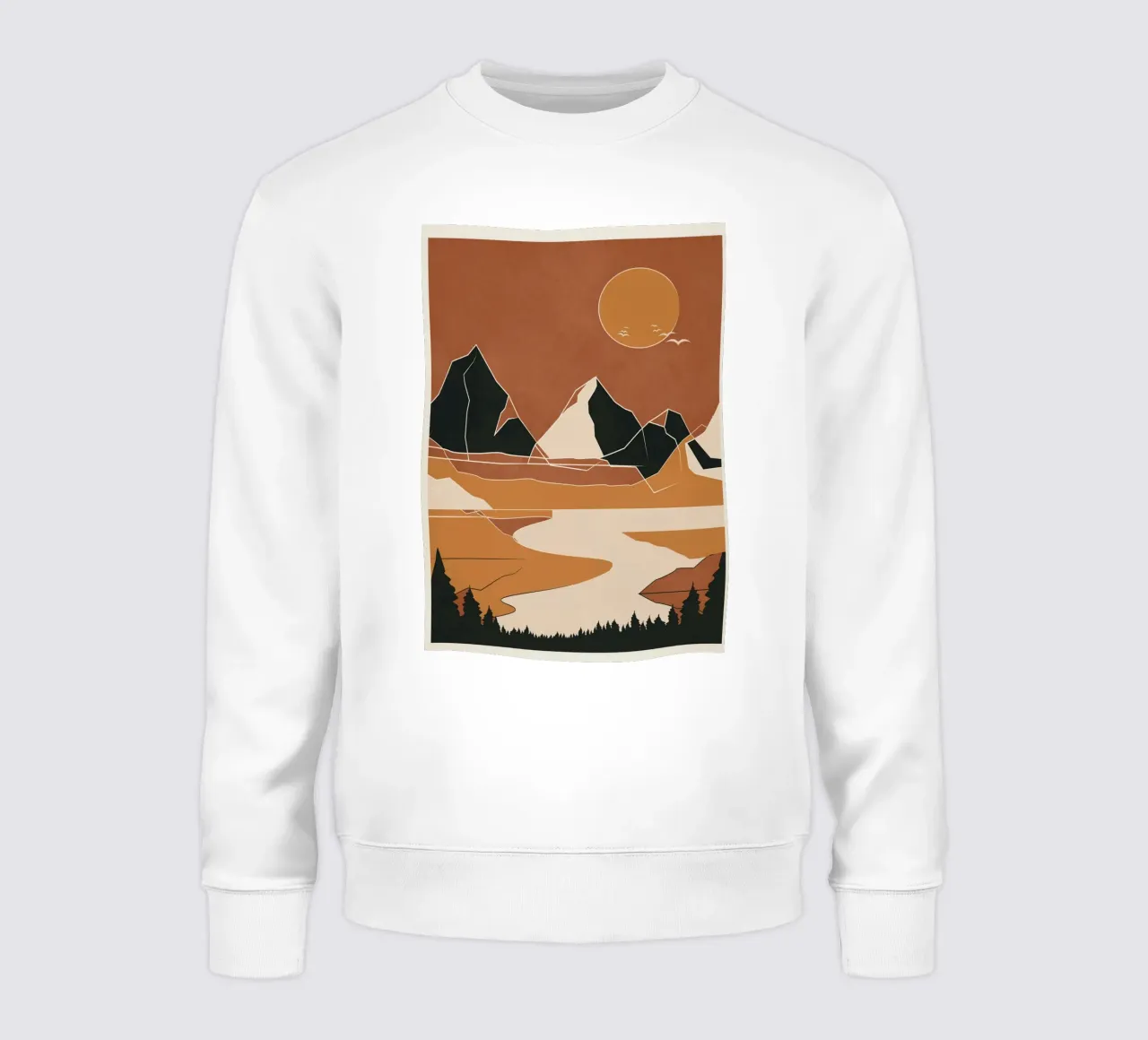Minimal Abstract Art Landscape 02 sudadera de Nadjaa