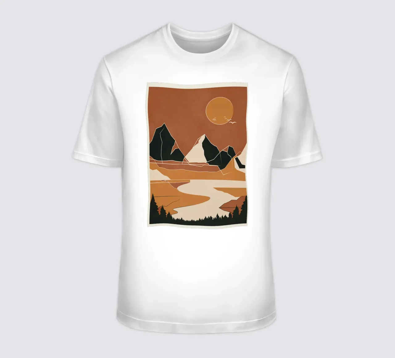 Minimal Abstract Art Landscape 02 t-shirt da Nadjaa