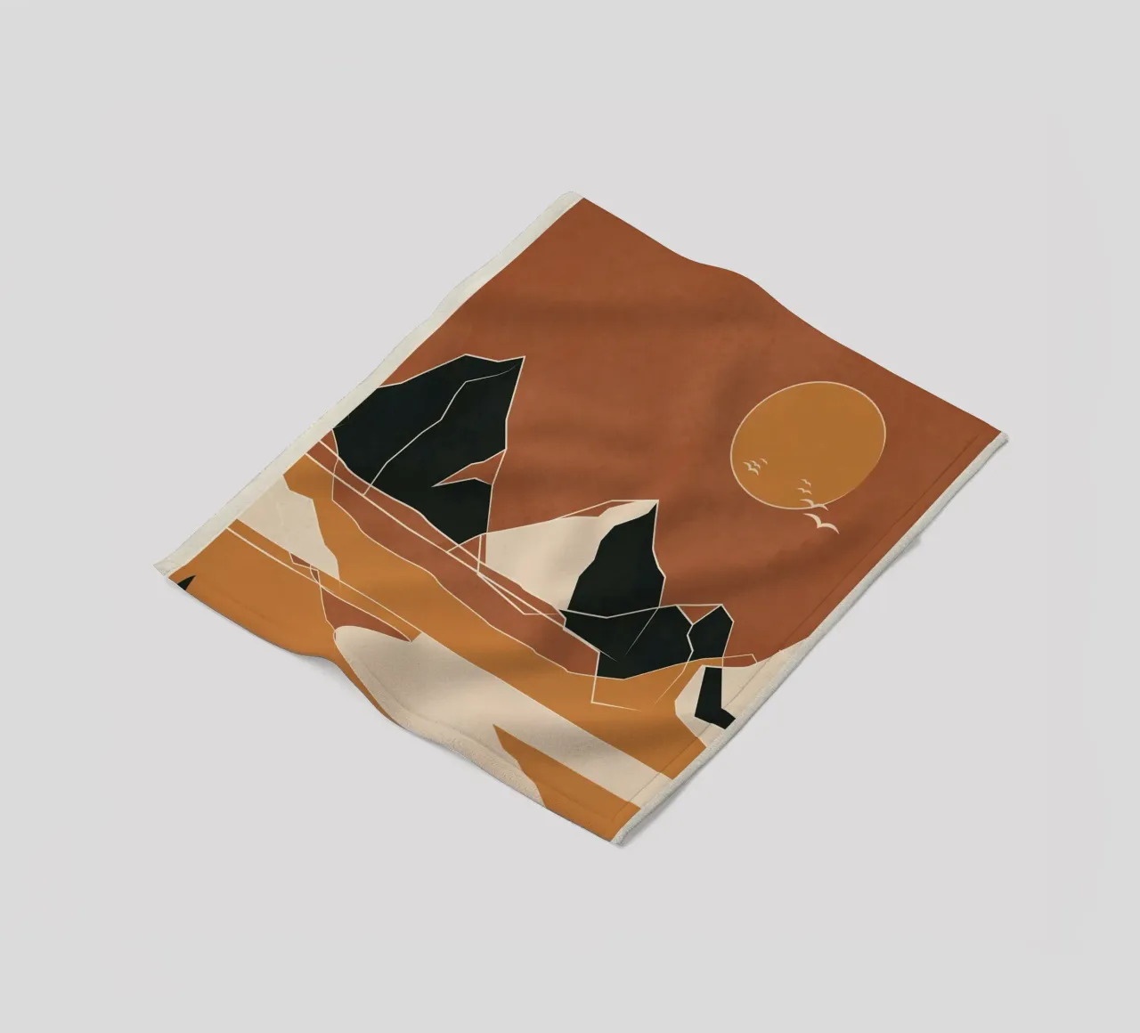 Minimal Abstract Art Landscape 02 coperta in pile da Nadjaa
