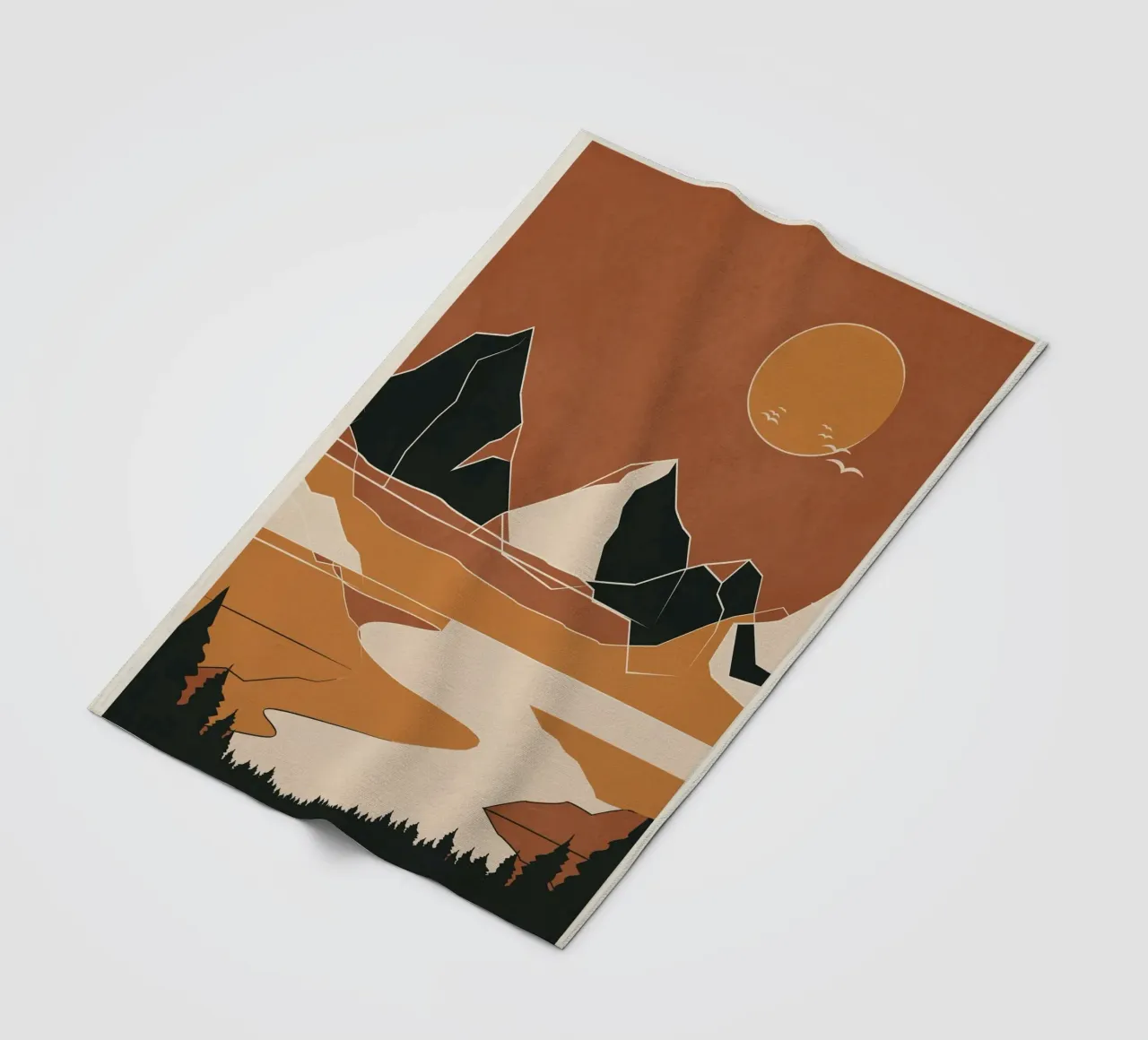 Minimal Abstract Art Landscape 02 coperta in pile da Nadjaa