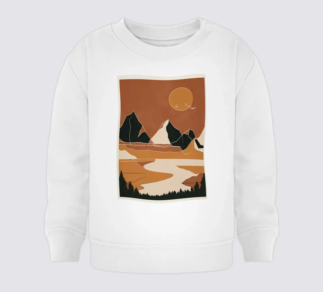 Minimal Abstract Art Landscape 02 felpa neonato da Nadjaa