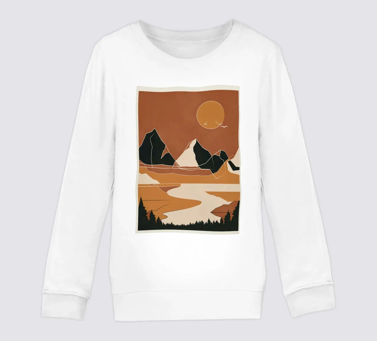 Minimal Abstract Art Landscape 02 felpa bambino da Nadjaa
