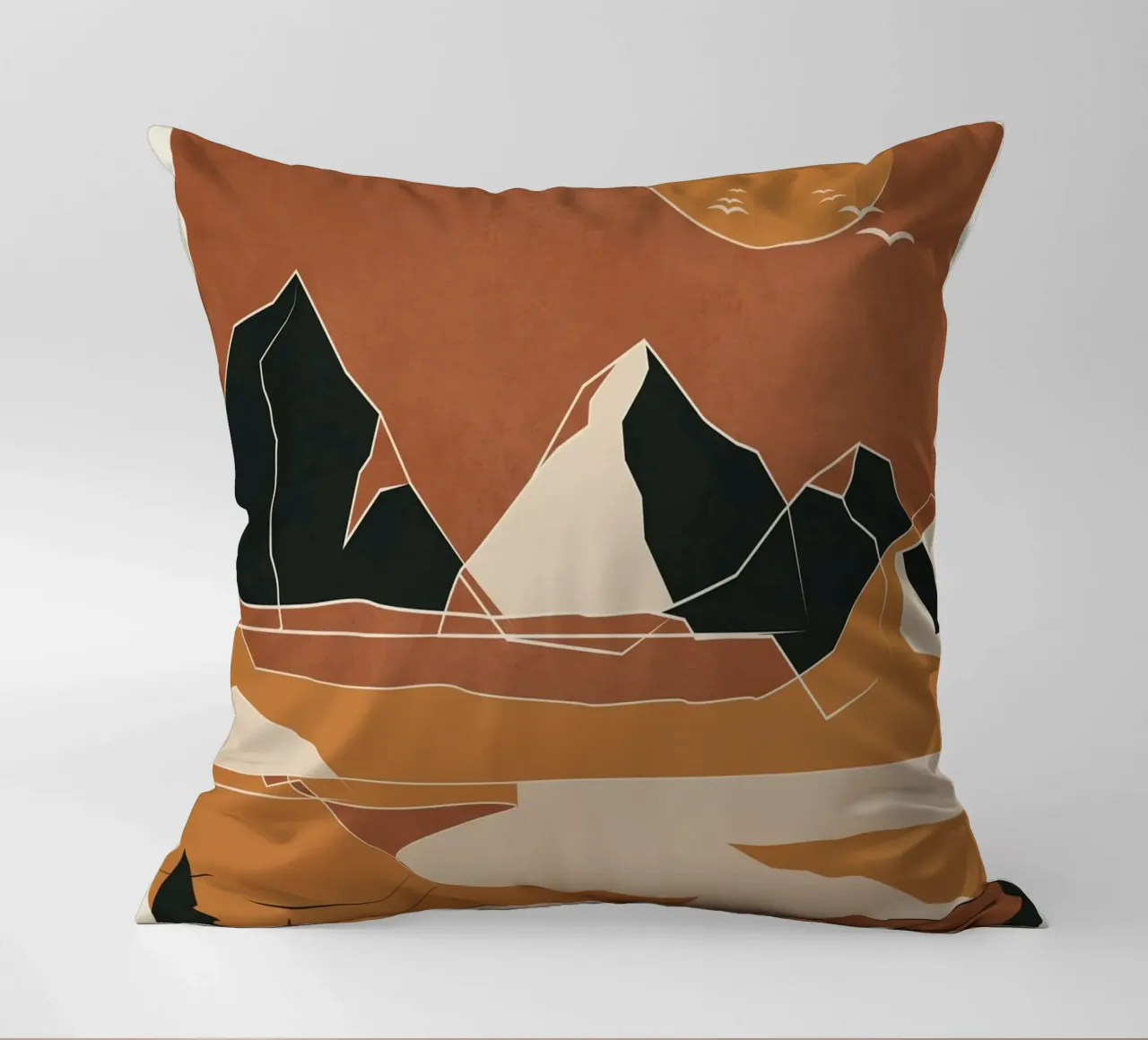 Minimal Abstract Art Landscape 02 cuscino da Nadjaa