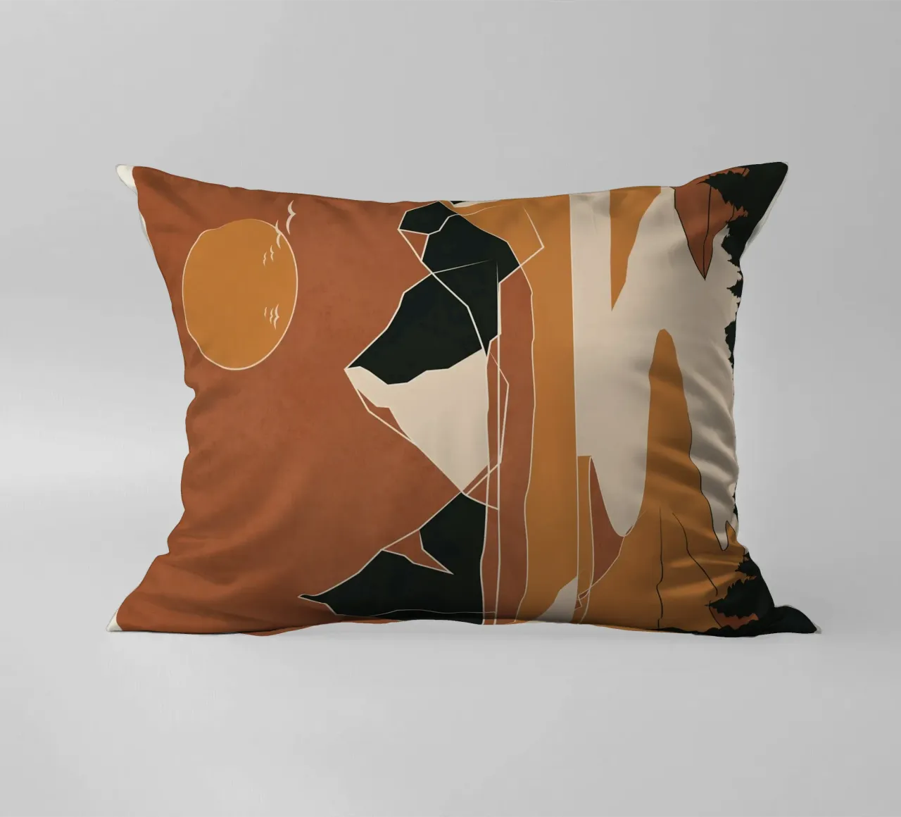 Minimal Abstract Art Landscape 02 cuscino da Nadjaa