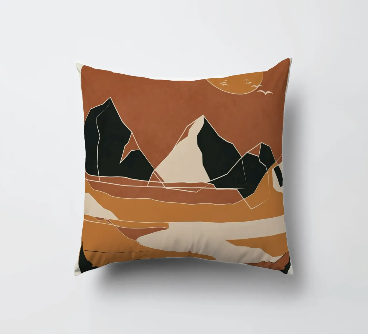 Minimal Abstract Art Landscape 02 cuscino da Nadjaa