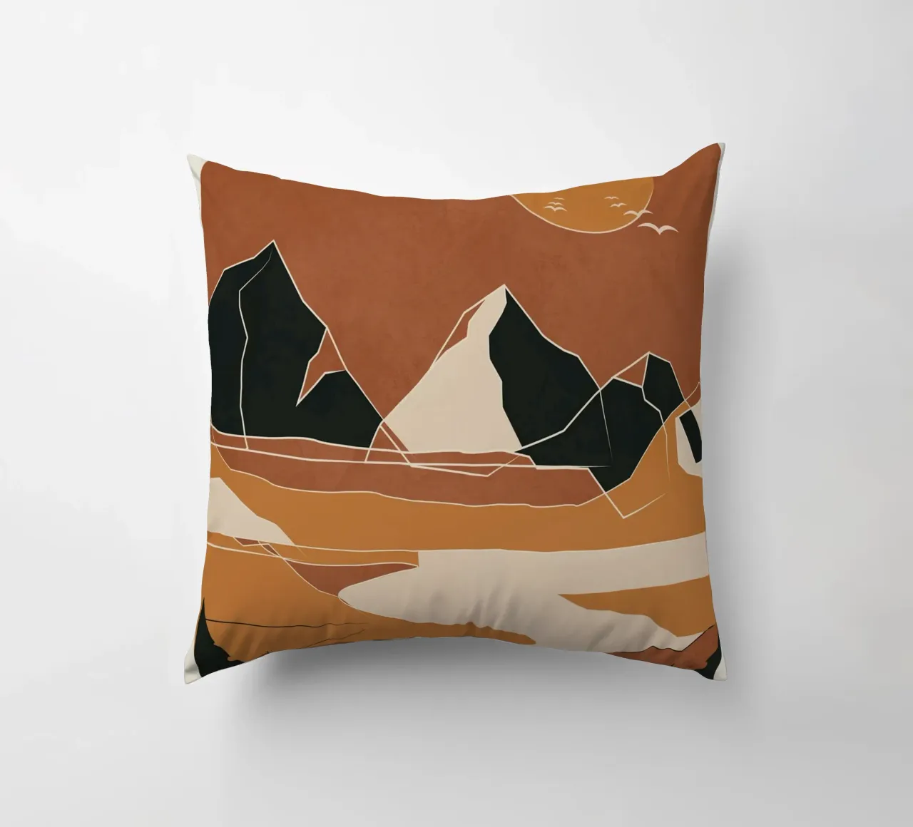 Minimal Abstract Art Landscape 02 cuscino da Nadjaa
