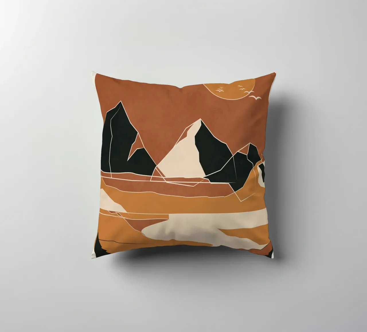 Minimal Abstract Art Landscape 02 cuscino da Nadjaa