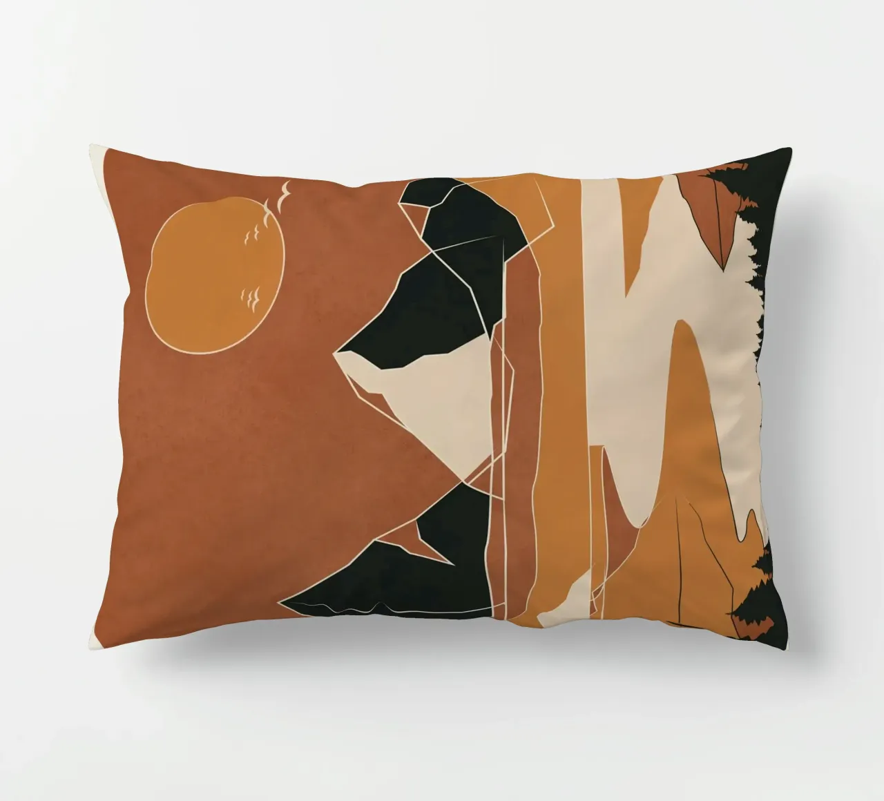 Minimal Abstract Art Landscape 02 cuscino da Nadjaa