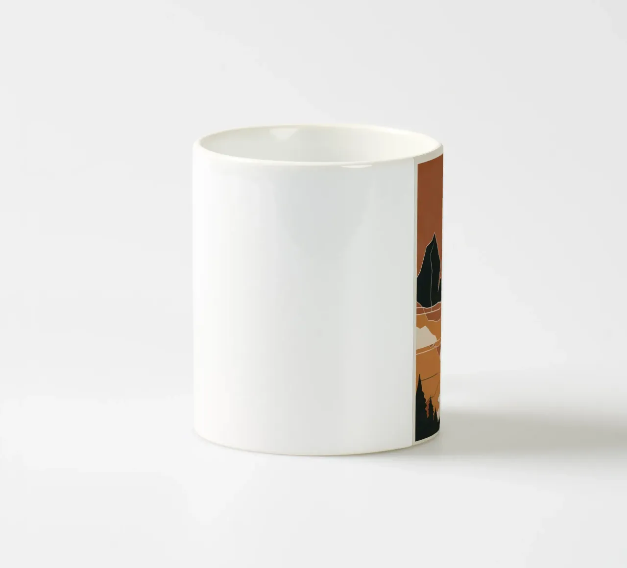 Minimal Abstract Art Landscape 02 tazza in ceramica da Nadjaa