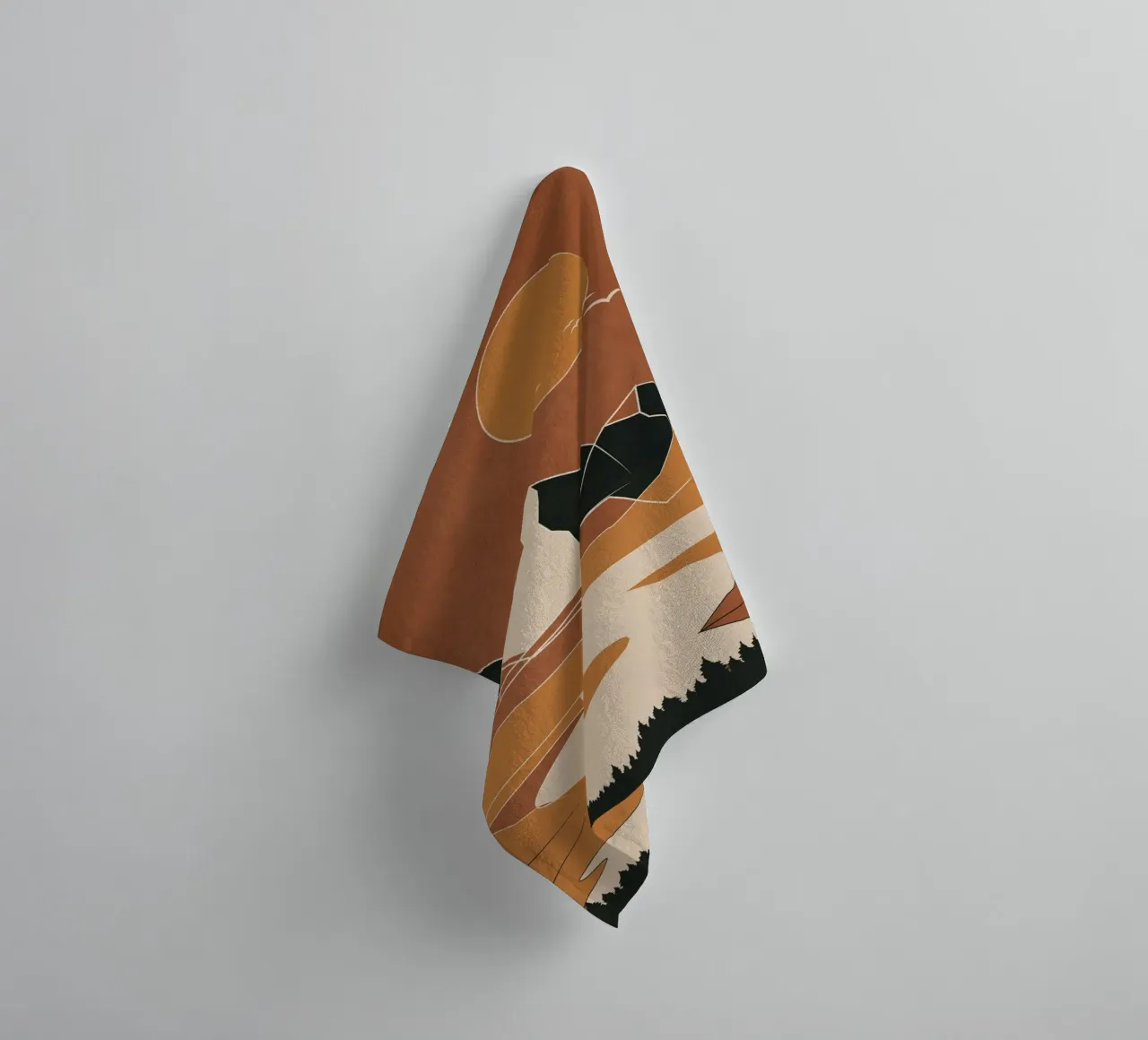 Minimal Abstract Art Landscape 02 towel by Nadjaa