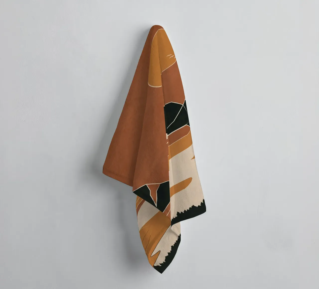 Minimal Abstract Art Landscape 02 towel by Nadjaa