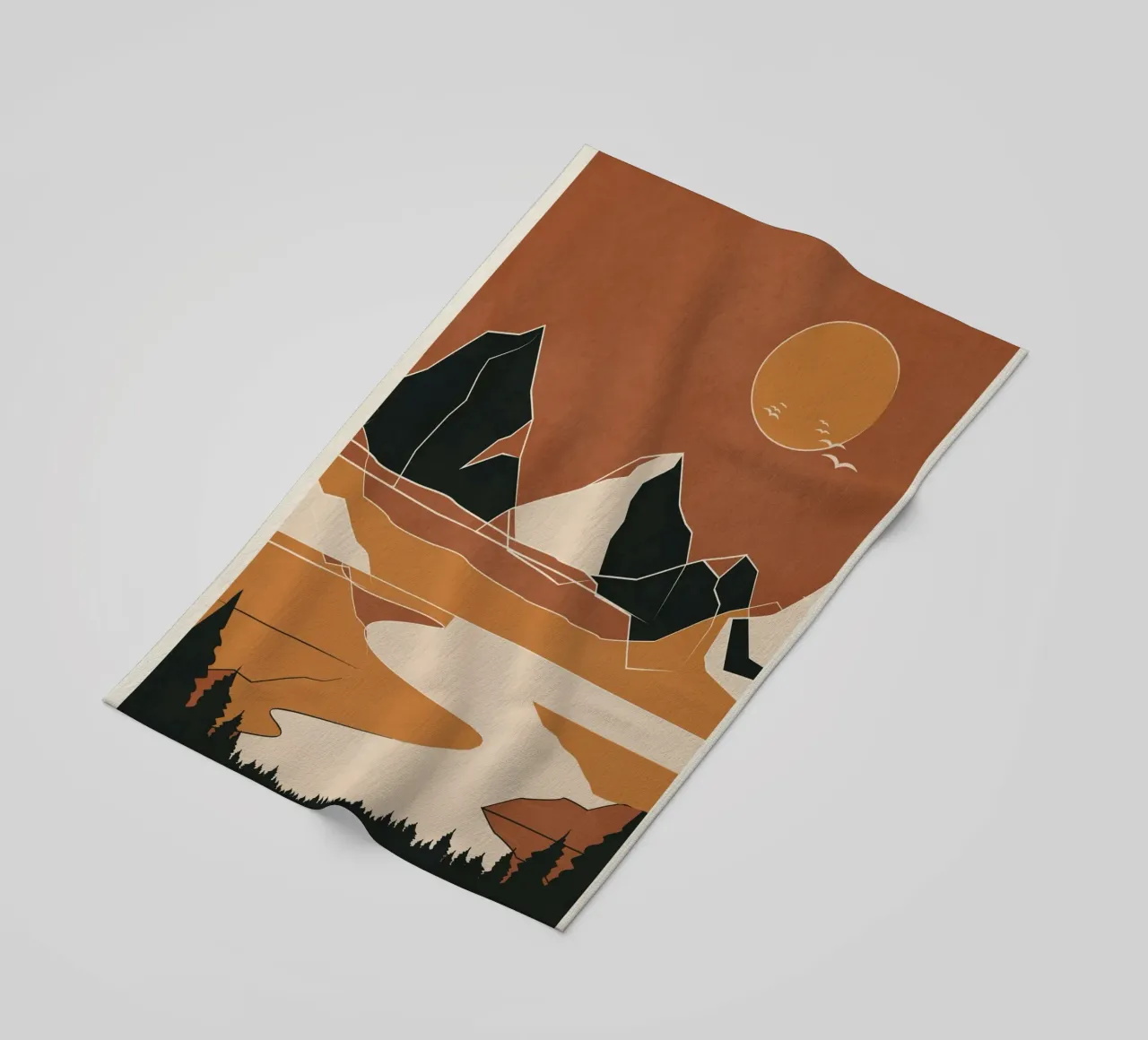 Minimal Abstract Art Landscape 02 telo mare da Nadjaa