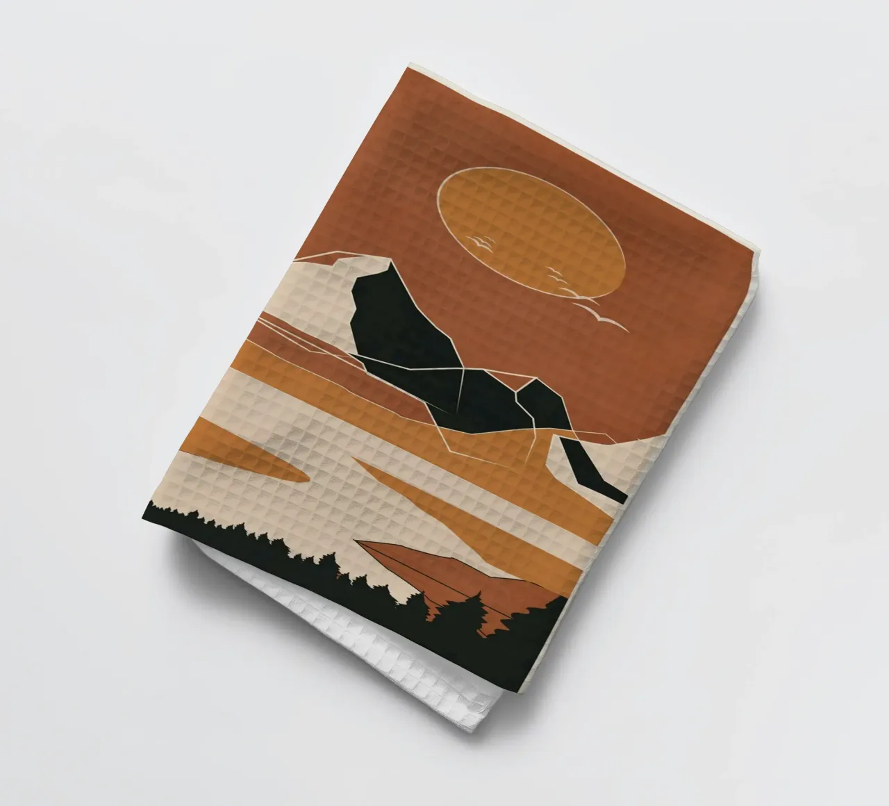 Minimal Abstract Art Landscape 02 torchon de Nadjaa