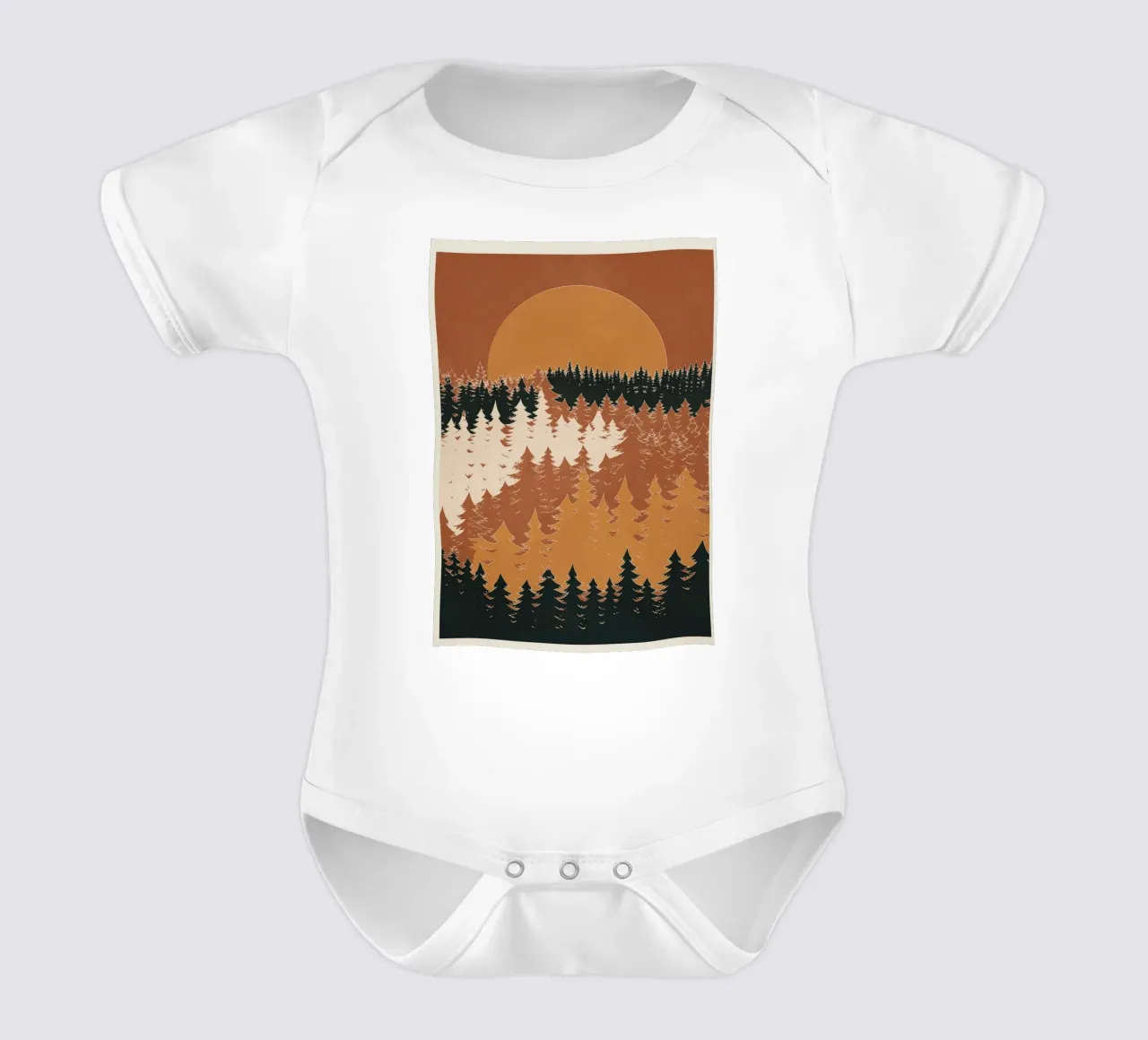 Minimal Abstract Art Landscape 03 body neonato maniche corte da Nadjaa