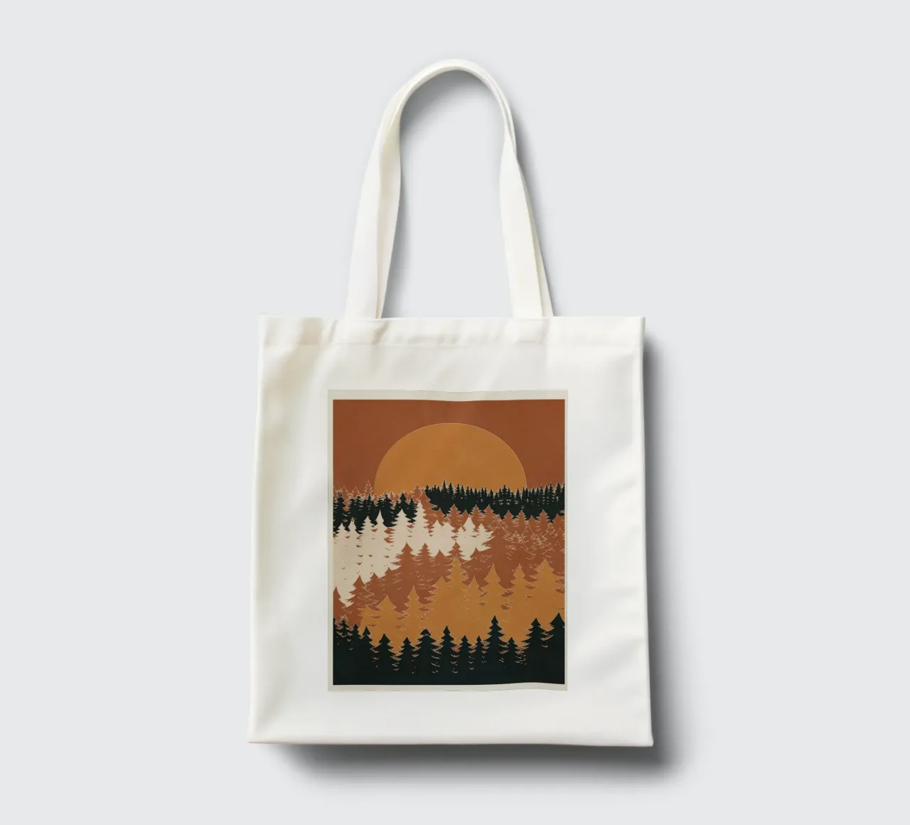 Minimal Abstract Art Landscape 03 borsa in juta da Nadjaa