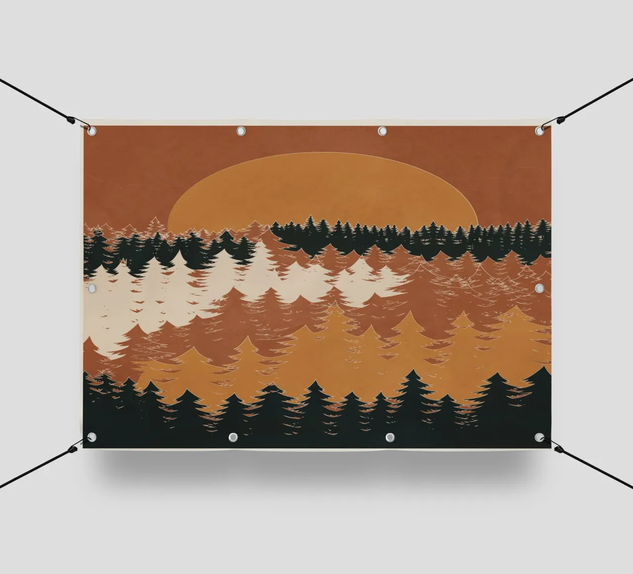 Minimal Abstract Art Landscape 03 telo in pvc da Nadjaa