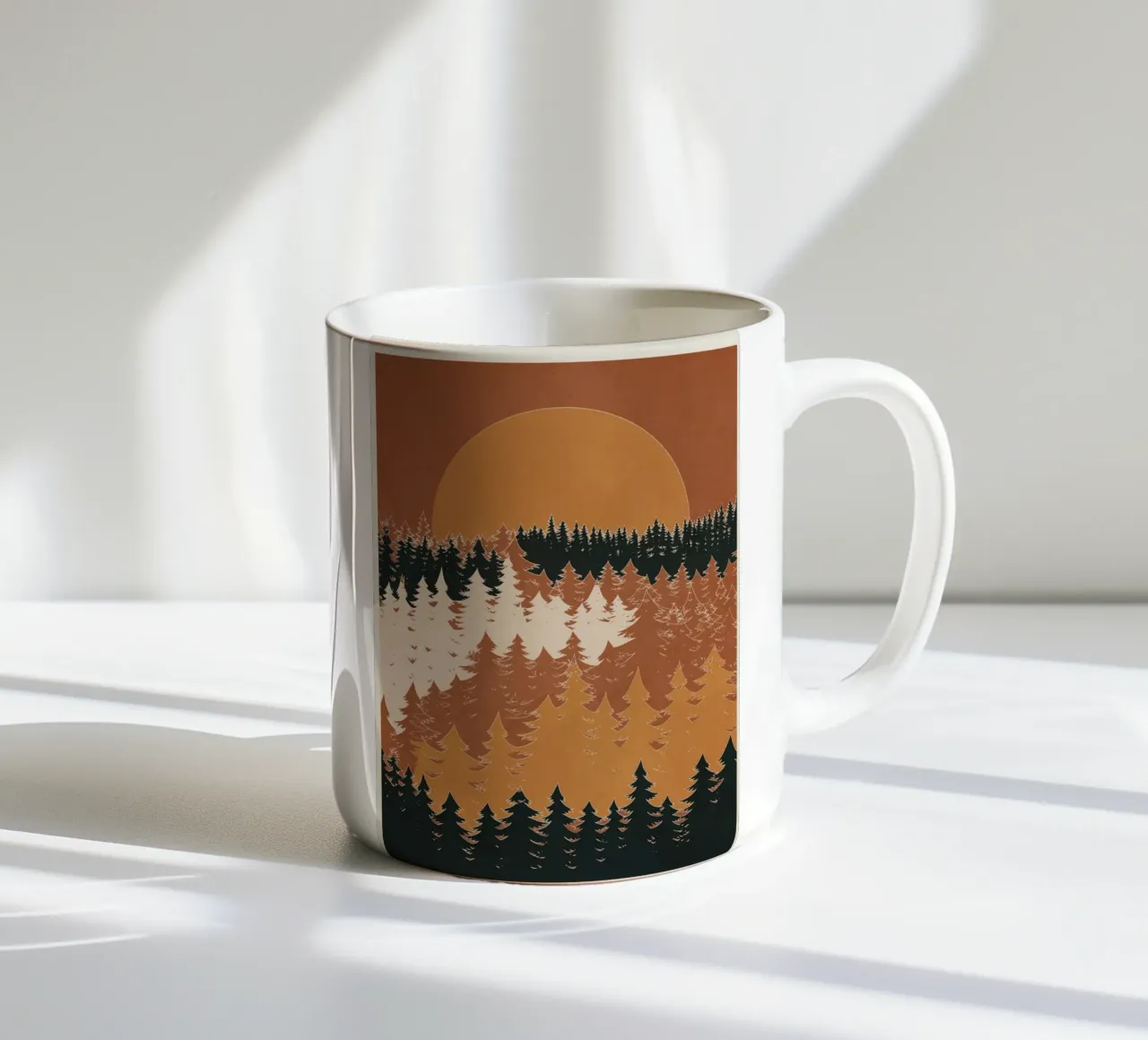 Minimal Abstract Art Landscape 03 tazza in ceramica da Nadjaa