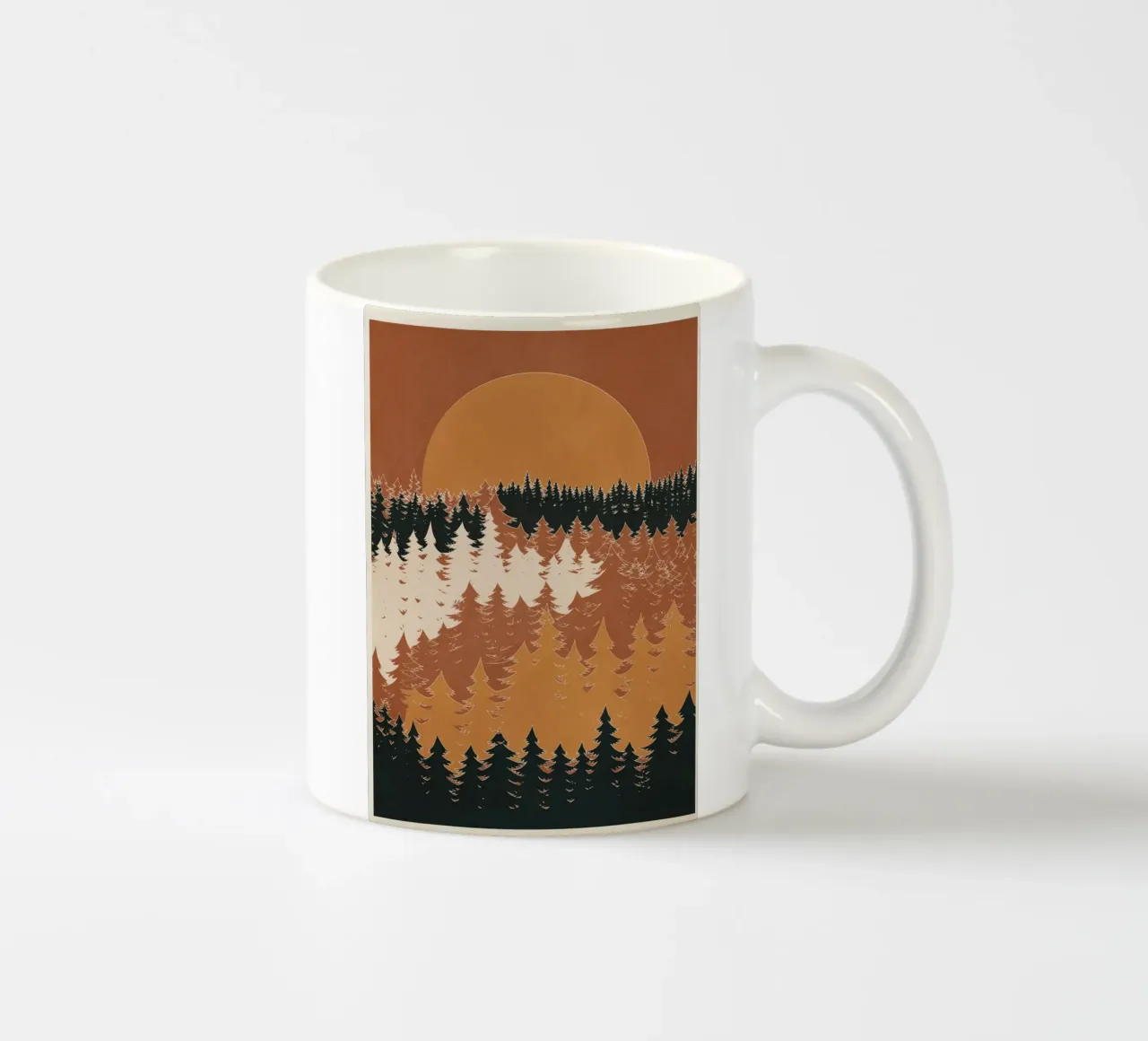 Minimal Abstract Art Landscape 03 tazza in ceramica da Nadjaa