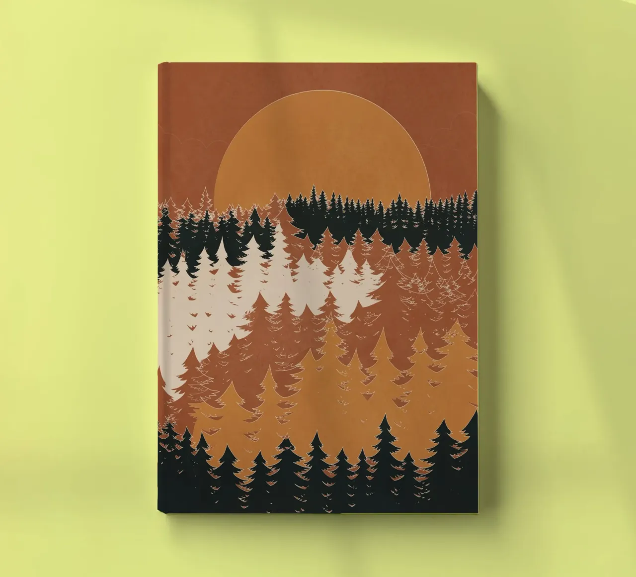 Minimal Abstract Art Landscape 03 notebook by Nadjaa