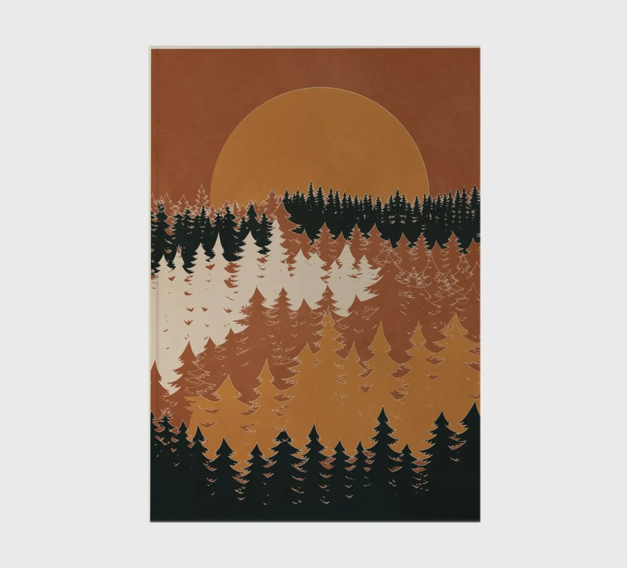 Minimal Abstract Art Landscape 03 notebook by Nadjaa