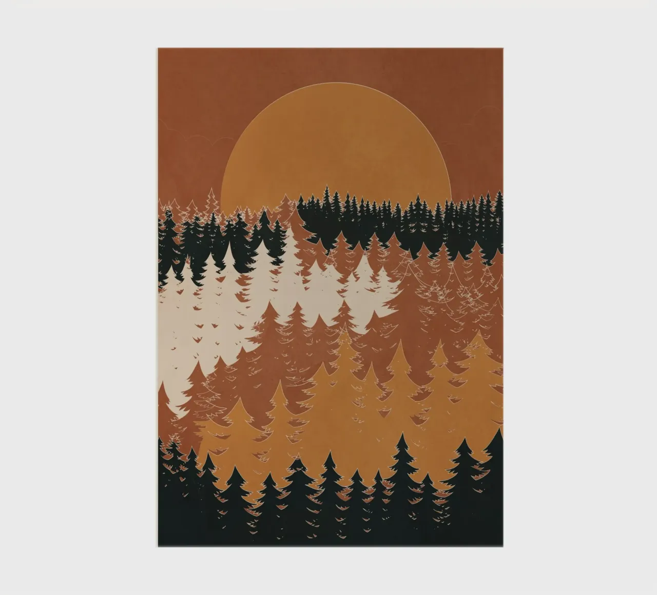 Minimal Abstract Art Landscape 03 notebook by Nadjaa