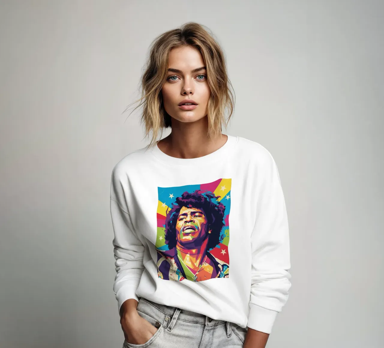 Ritratto pop art di James Brown felpa da Hantamrata