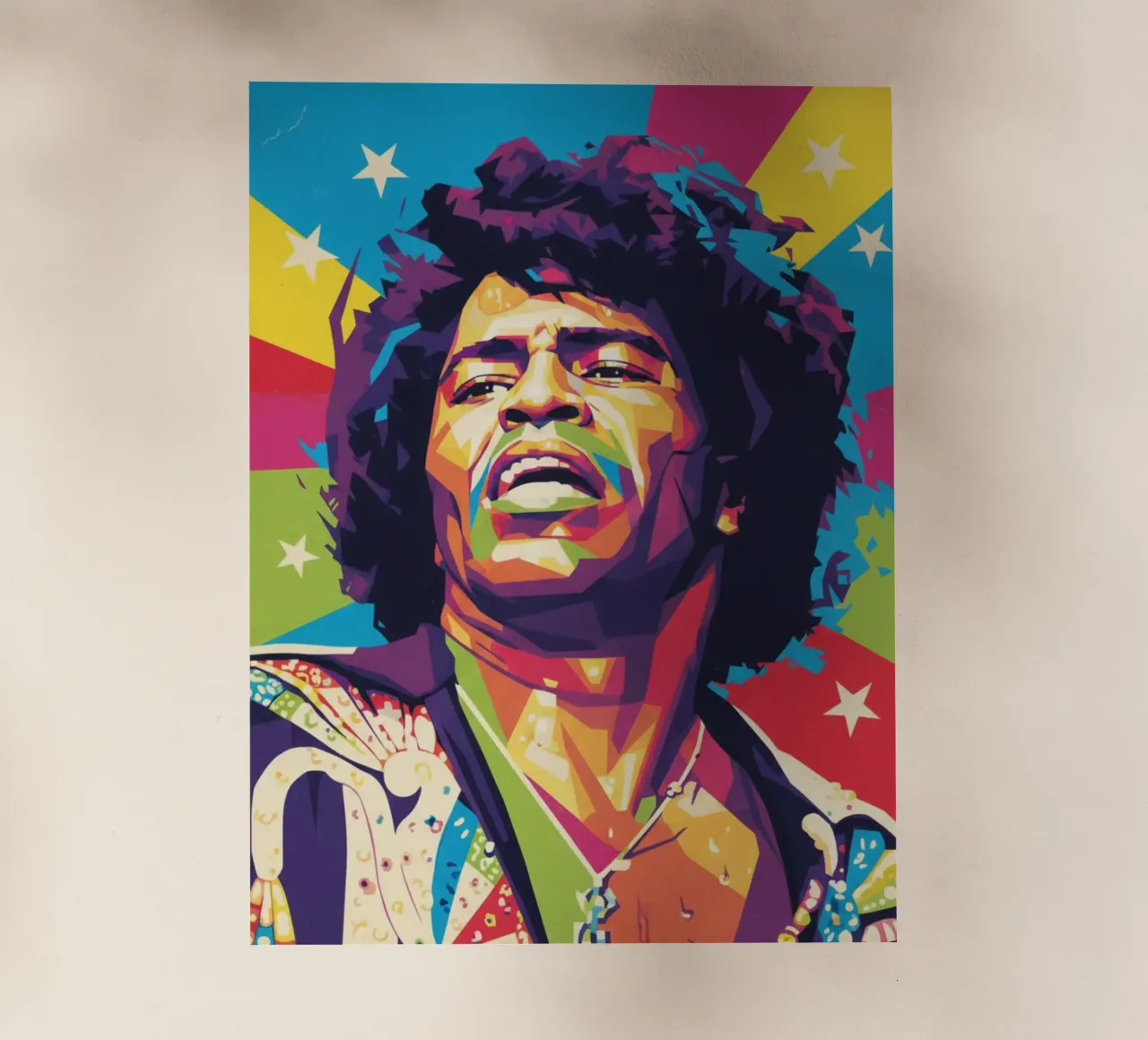 Ritratto pop art di James Brown pellicola backlit da Hantamrata
