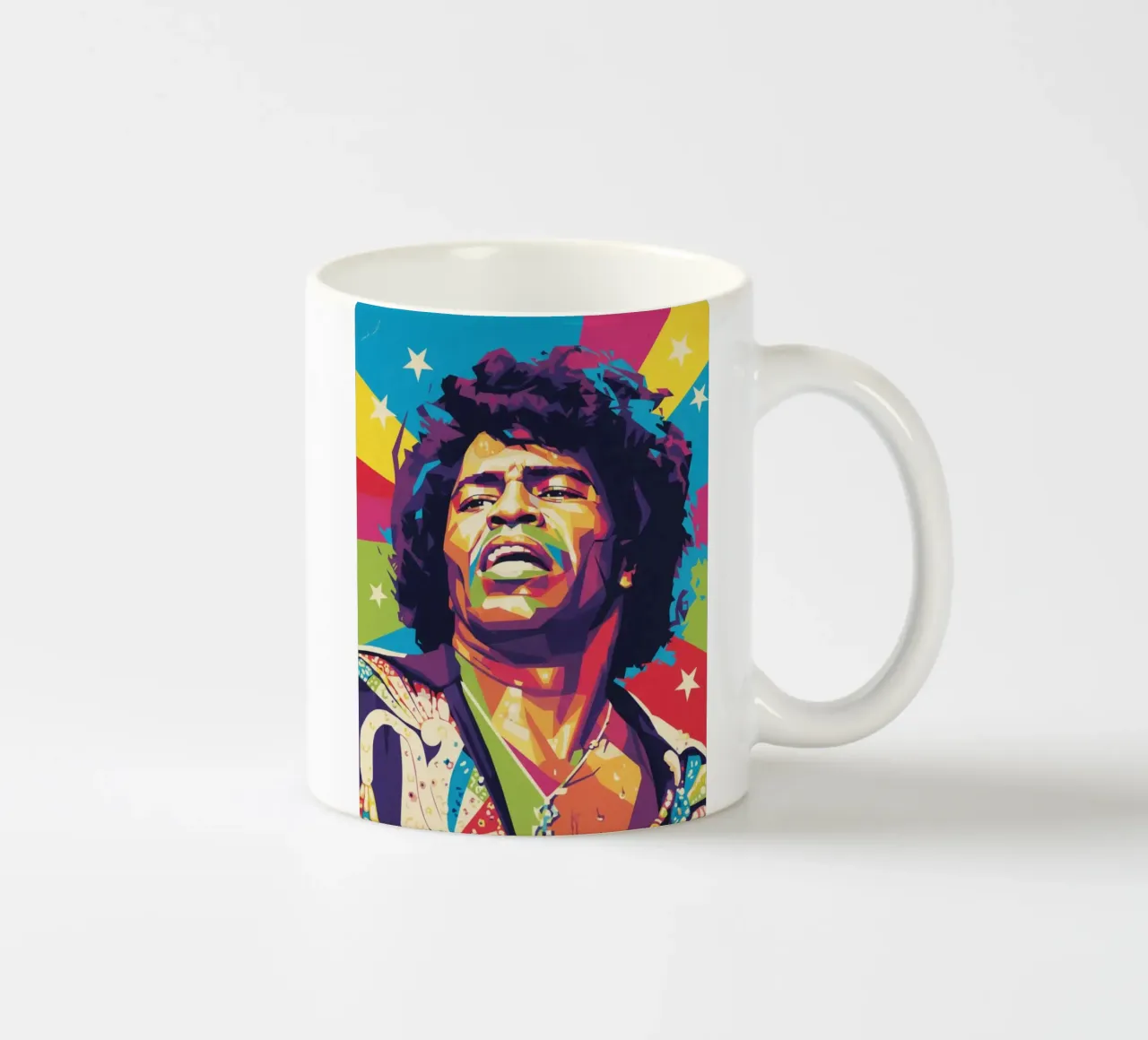 Ritratto pop art di James Brown tazza in ceramica da Hantamrata