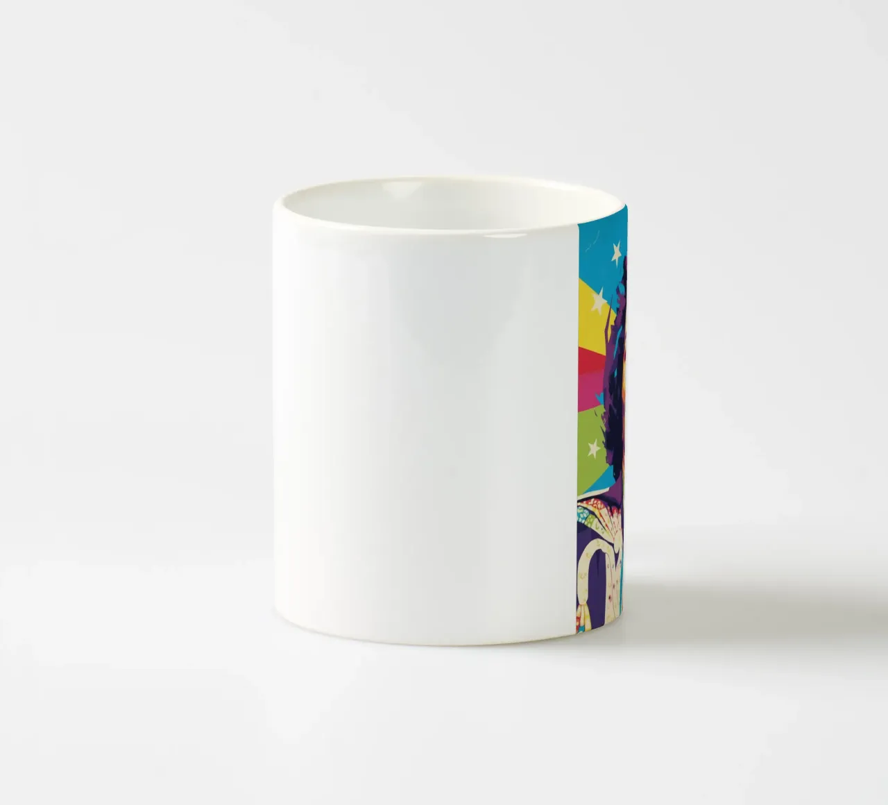 Ritratto pop art di James Brown tazza in ceramica da Hantamrata