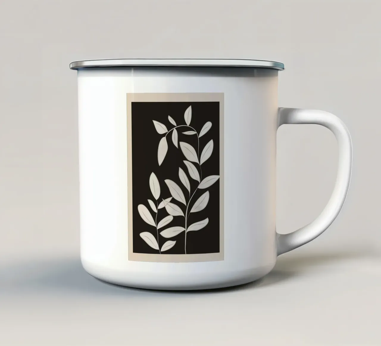 Minimalist plants & leaves Art 1 tazza in smalto da Nadjaa