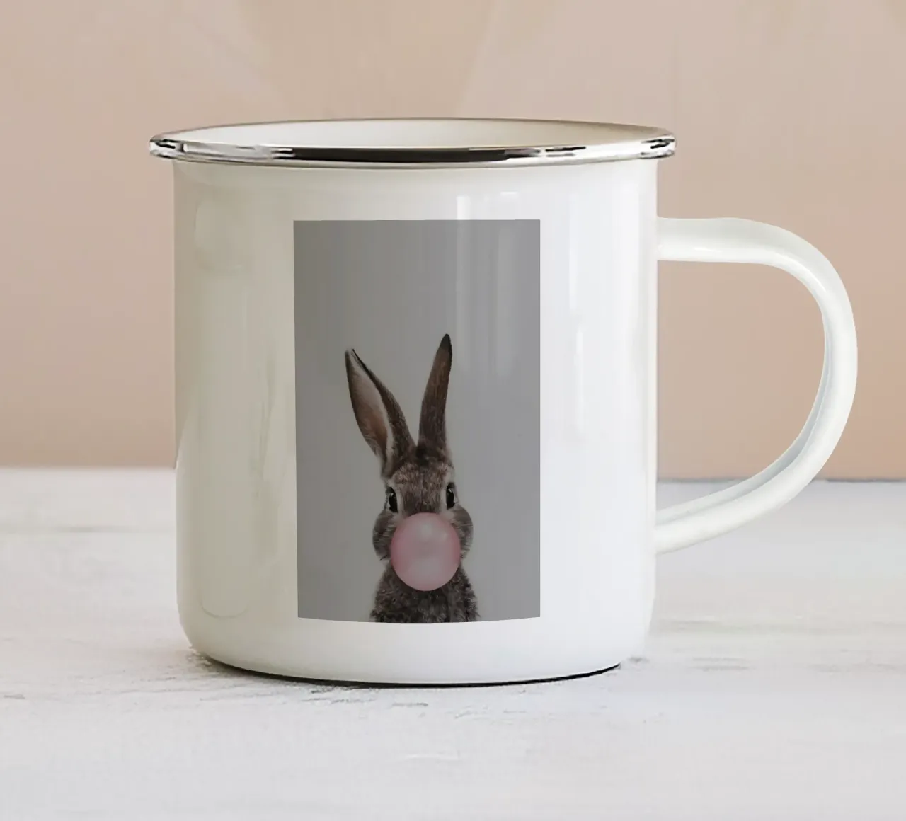 Coniglietto Bubblegum tazza in smalto da Pixel Boy