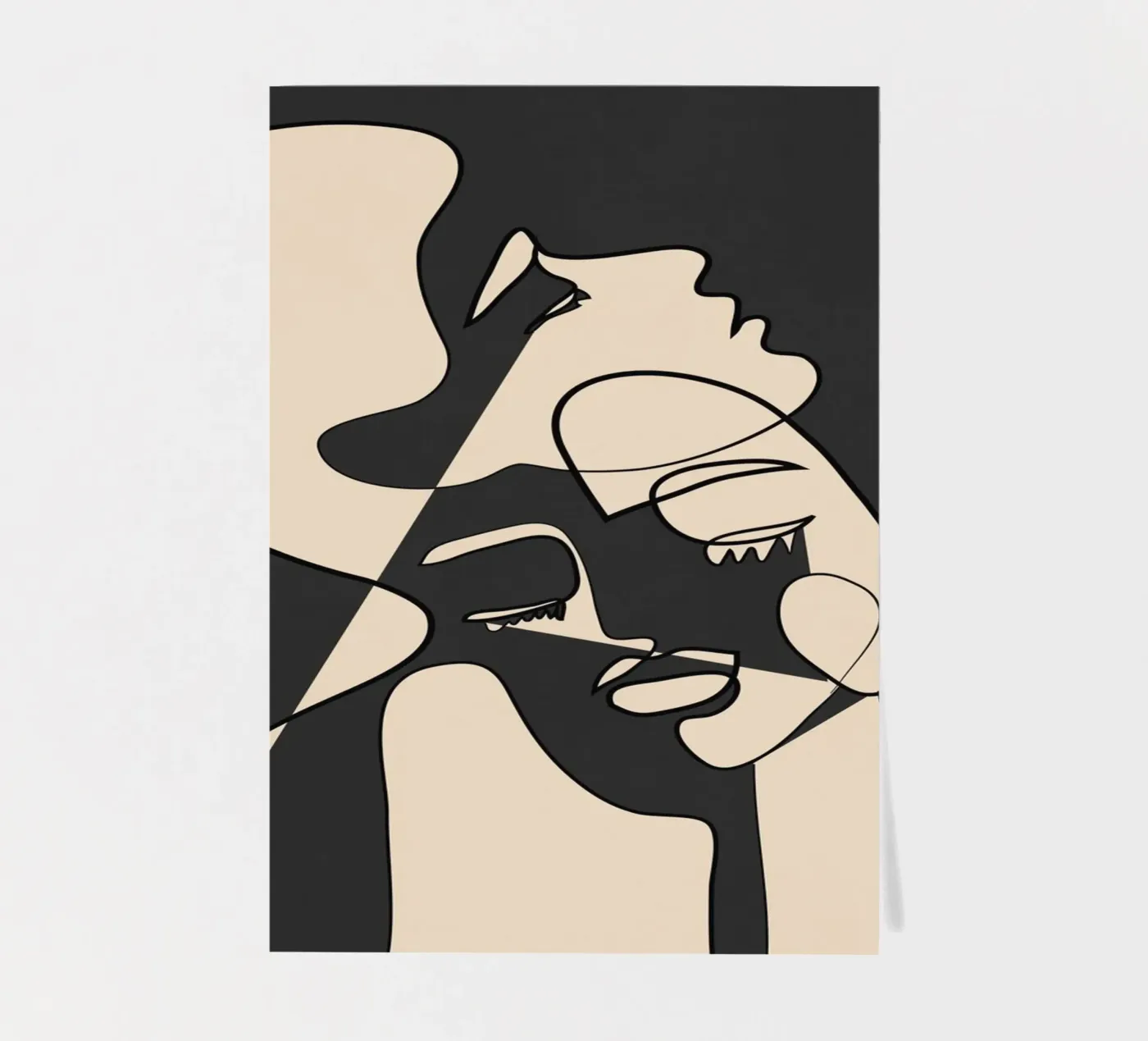 Abstract Faces 13 sticker sheet by Nadjaa