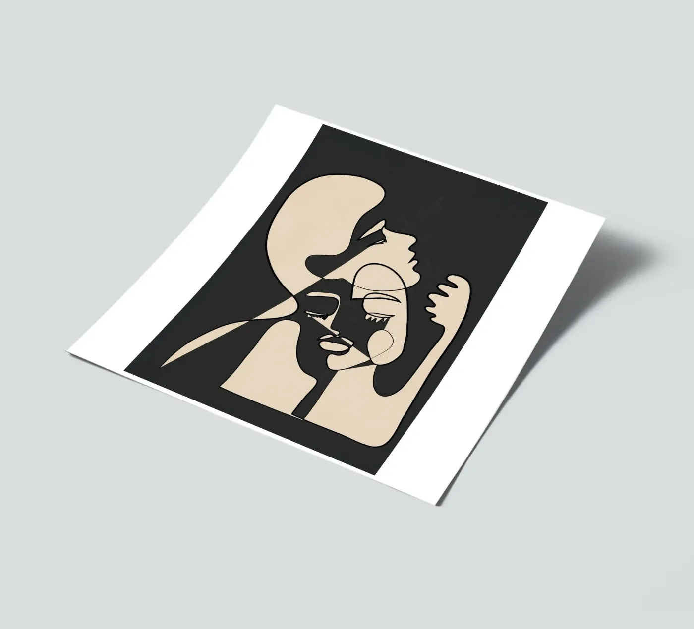 Abstract Faces 13 sticker sheet by Nadjaa