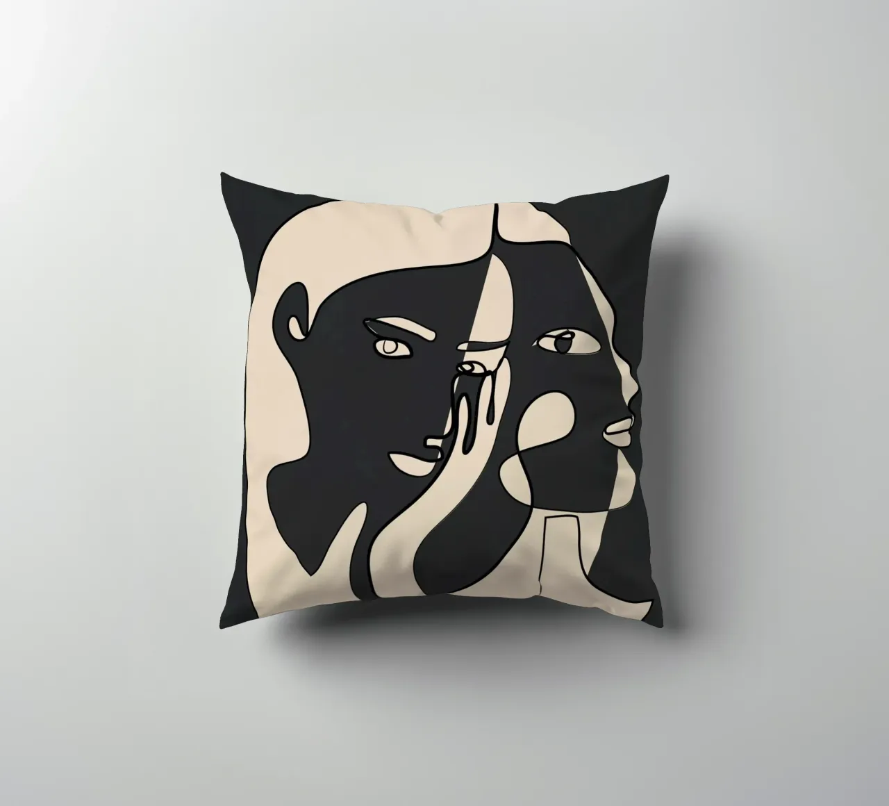 Abstract Faces 14 cuscino da Nadjaa