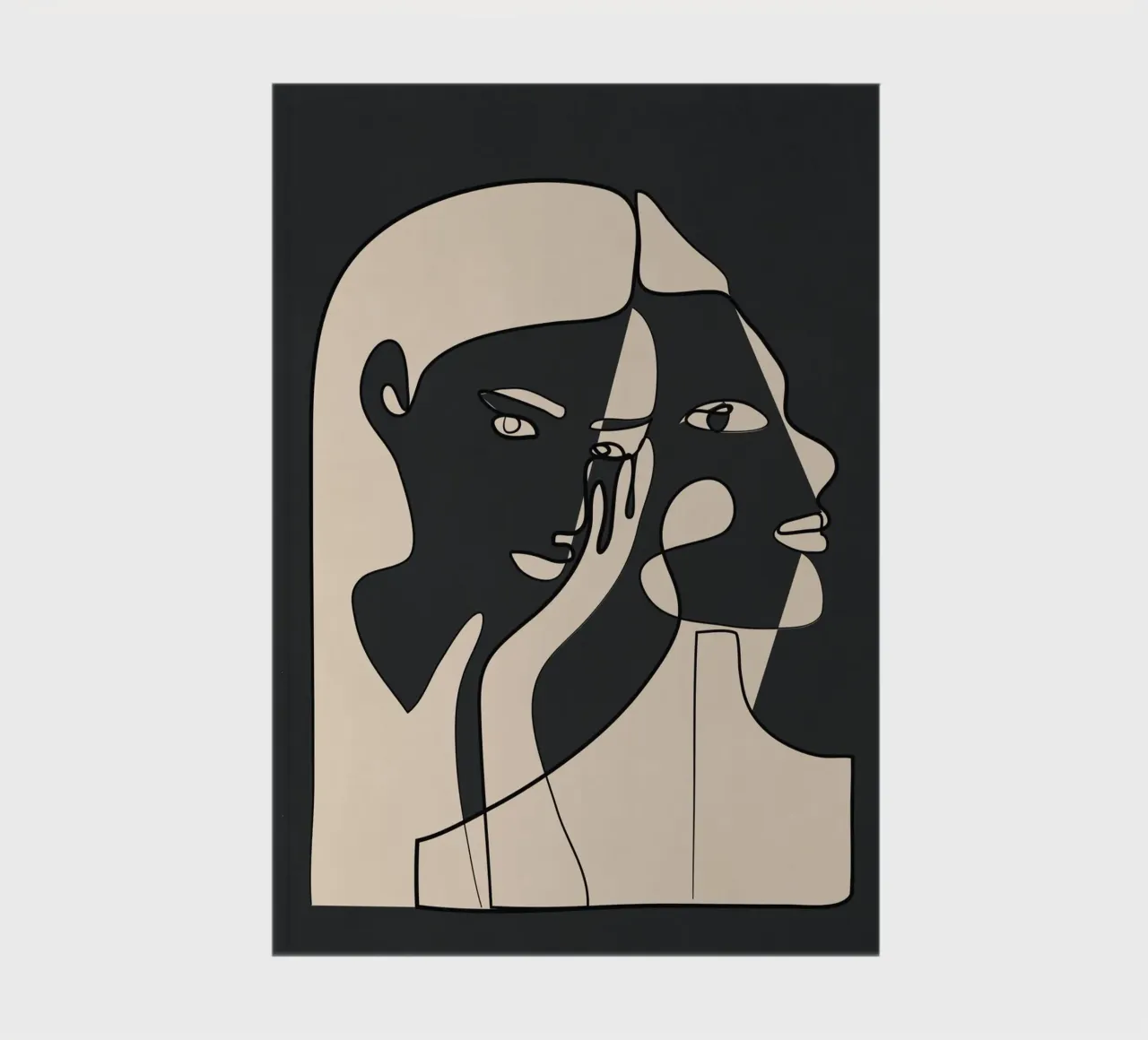 Abstract Faces 14 notebook by Nadjaa