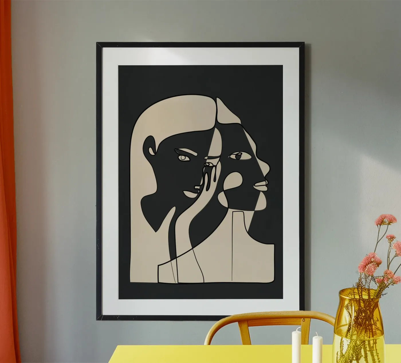 Abstract Faces 14 poster by Nadjaa