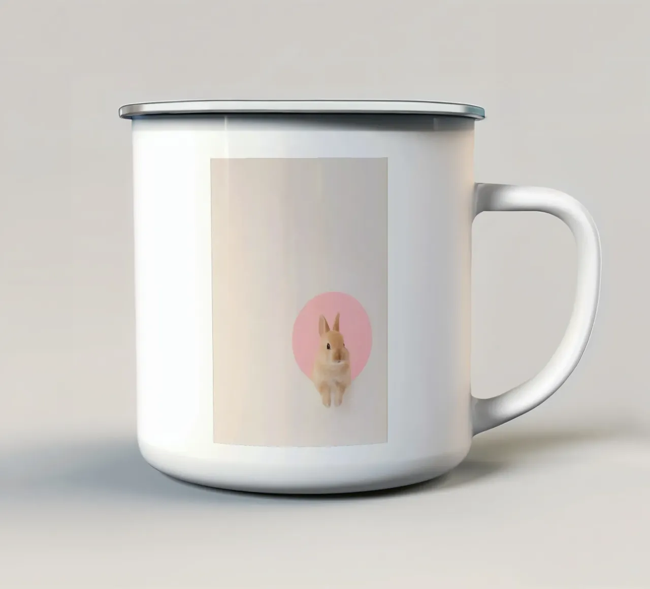 Coniglietto tascabile tazza in smalto da Pixel Boy