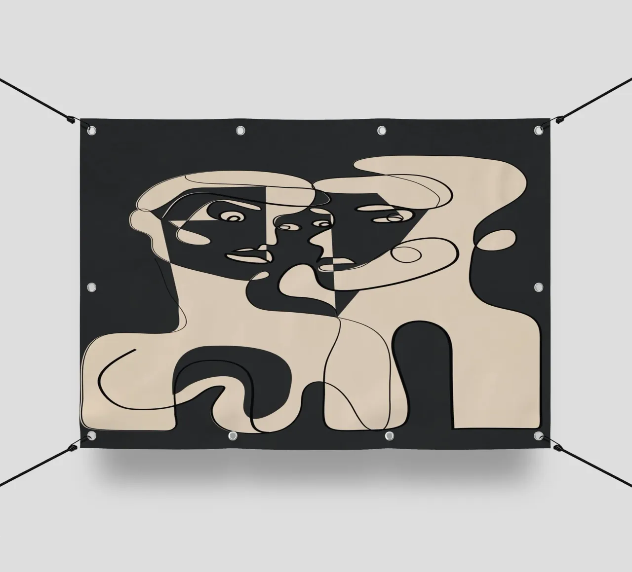 Abstract Faces 15 telo in pvc da Nadjaa