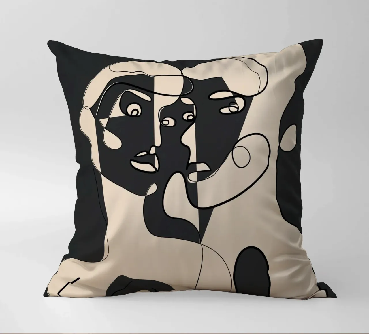 Abstract Faces 15 cuscino da Nadjaa