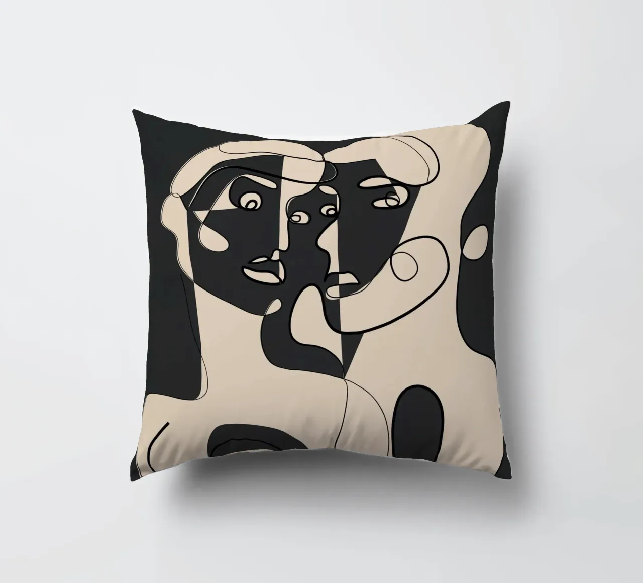 Abstract Faces 15 cuscino da Nadjaa