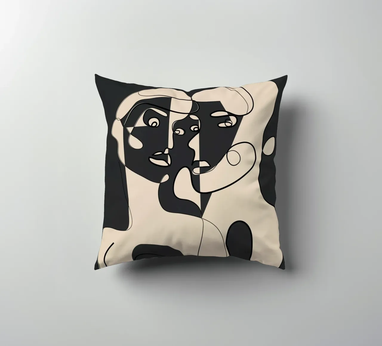 Abstract Faces 15 cuscino da Nadjaa