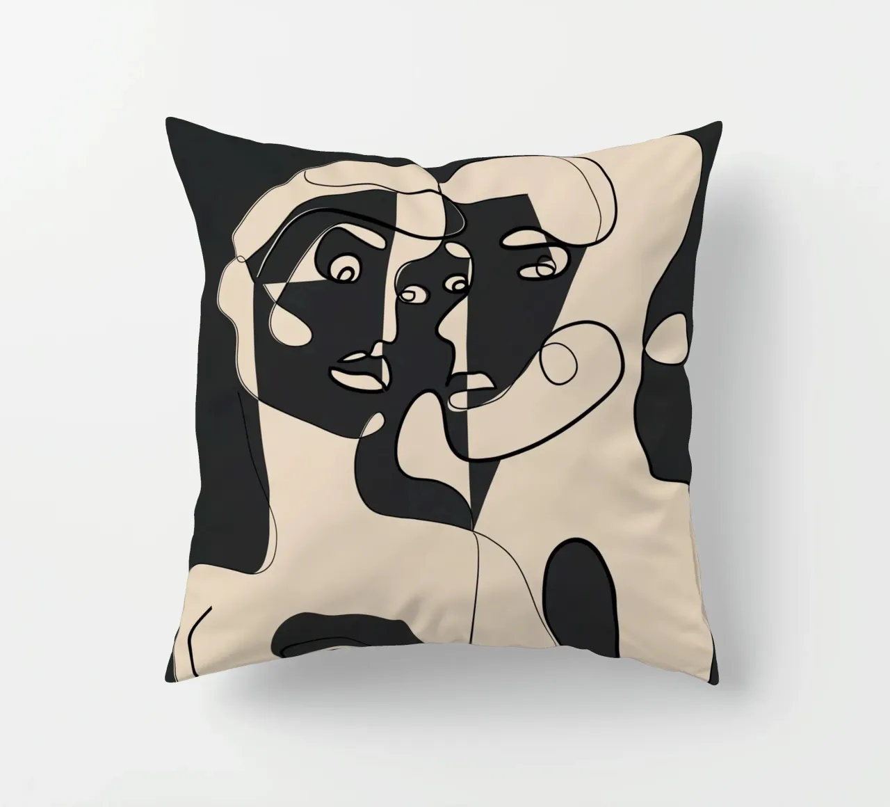 Abstract Faces 15 cuscino da Nadjaa