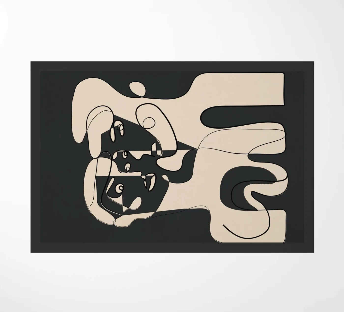 Abstract Faces 15 doormat by Nadjaa